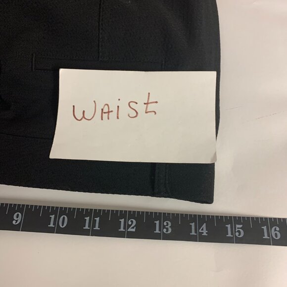 Mario Serrani Pants Size Small Black NWT Textured Straight Leg Classic Preppy - Picture 8 of 14